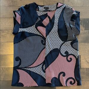 Theory Patterned Silk Top M